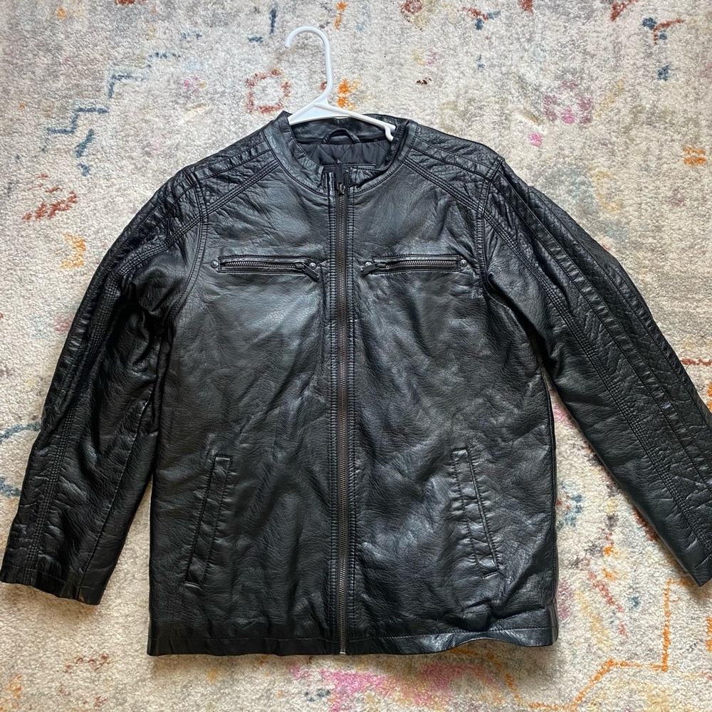 Black leather jacket